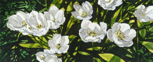 White Tulip Study 24x60" $2800